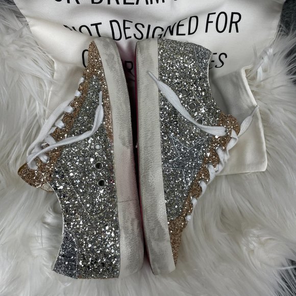 Golden Goose Superstar Bicolor Glitter Low Top Sneakers - Picture 11 of 16
